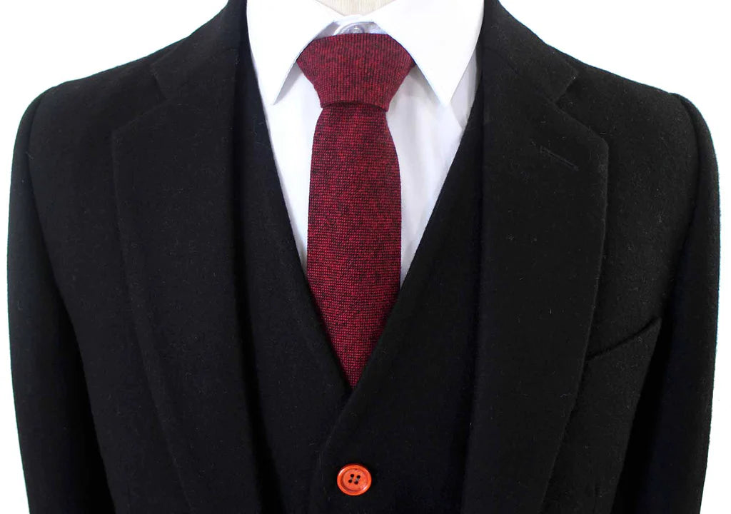 Black Twill Tweed Suit