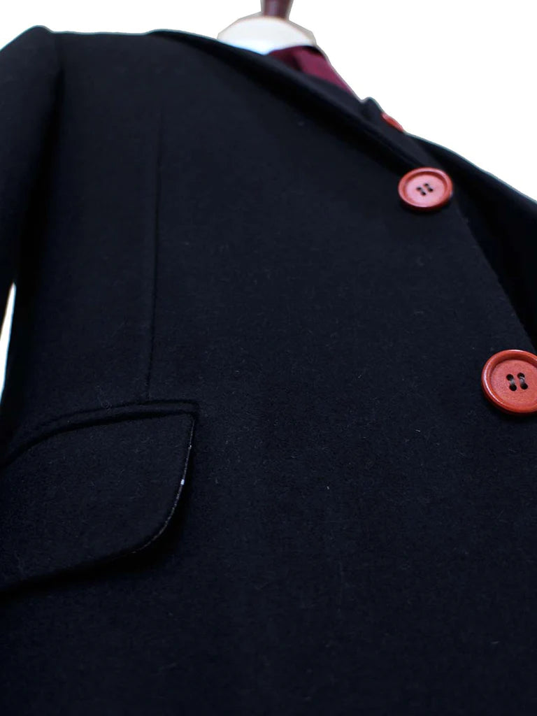 Black Twill Tweed Suit
