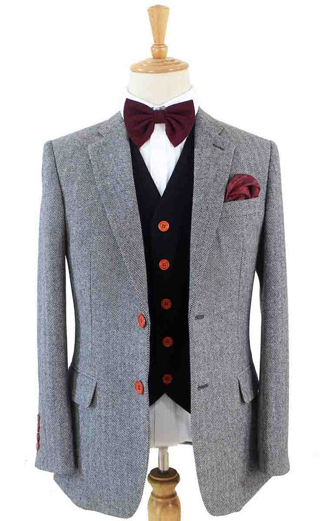 Grey Herringbone Mix & Match Tweed Suit
