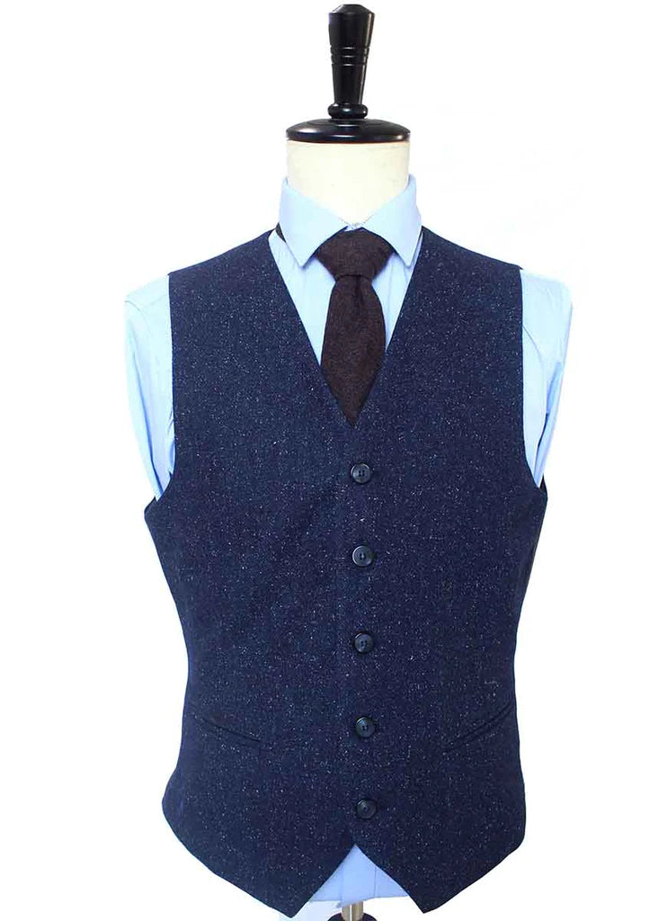 Classic Navy Speckled Tweed Suit