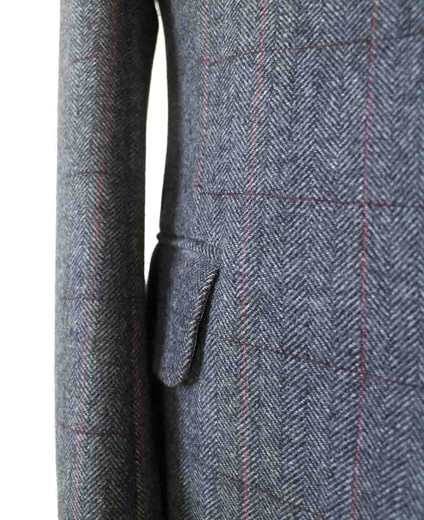 Grey Herringbone Plaid Mix & Match Tweed Suit