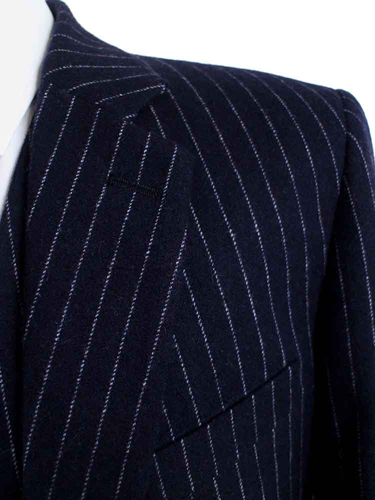 Navy Pinstripe Tweed Suit