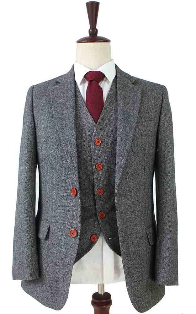 Grey Barleycorn Tweed Suit