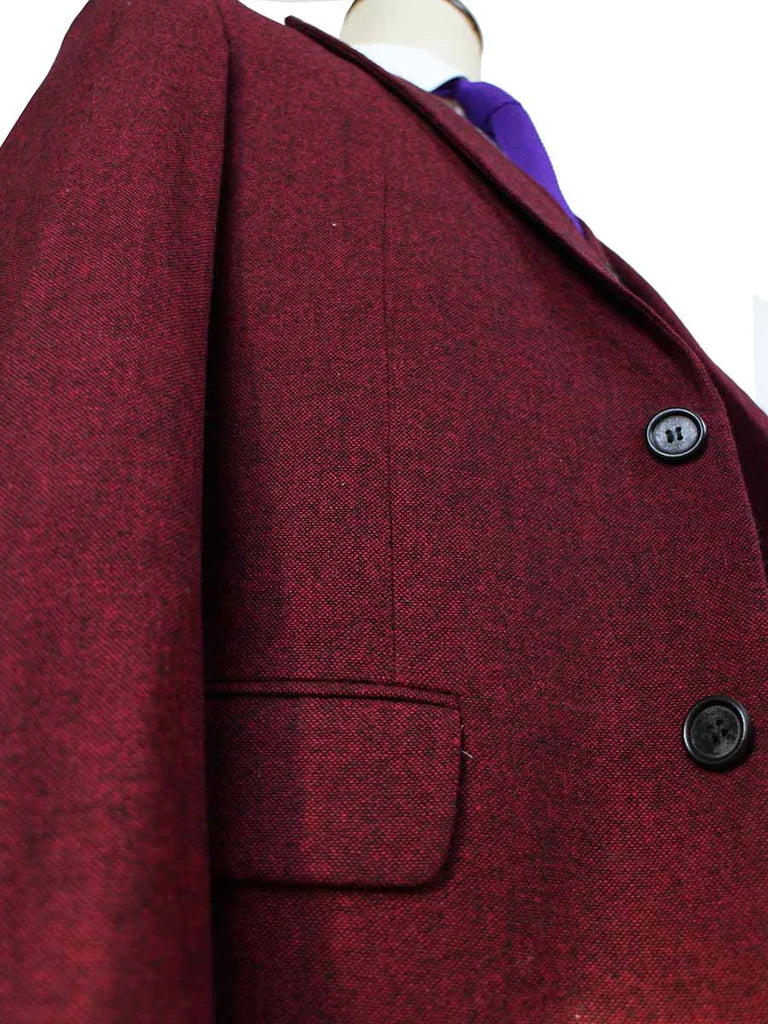 Classic Red Barleycorn Tweed Suit