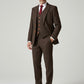 Dark Brown Herringbone Tweed Suit