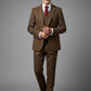Country Brown Plaid Tweed Suit