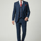 Blue Overcheck Plaid Tweed Suit