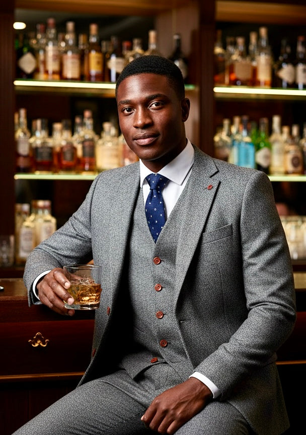 Grey Barleycorn Tweed Suit