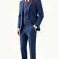 Blue Herringbone Tweed Suit