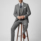 Classic Grey Herringbone Tweed Suit