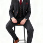 Charcoal Herringbone Tweed Suit