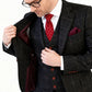 Charcoal Plaid Twill Tweed Suit