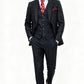 Classic Black Speckled Tweed Suit