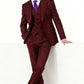 Classic Red Barleycorn Tweed Suit