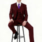 Classic Red Barleycorn Tweed Suit