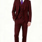 Classic Red Barleycorn Tweed Suit