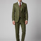Olive Green Plaid Tweed Suit