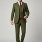 Olive Green Plaid Tweed Suit