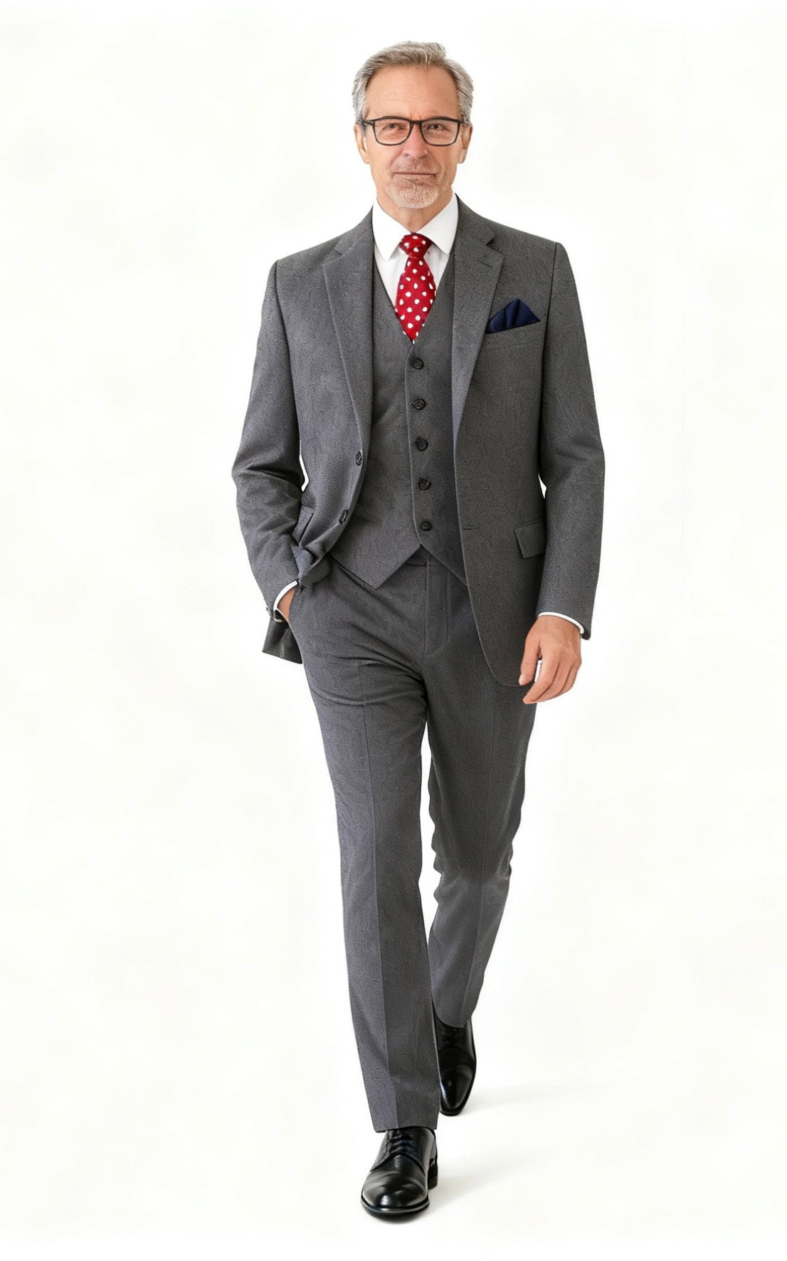 Dark Grey Twill Tweed Suit