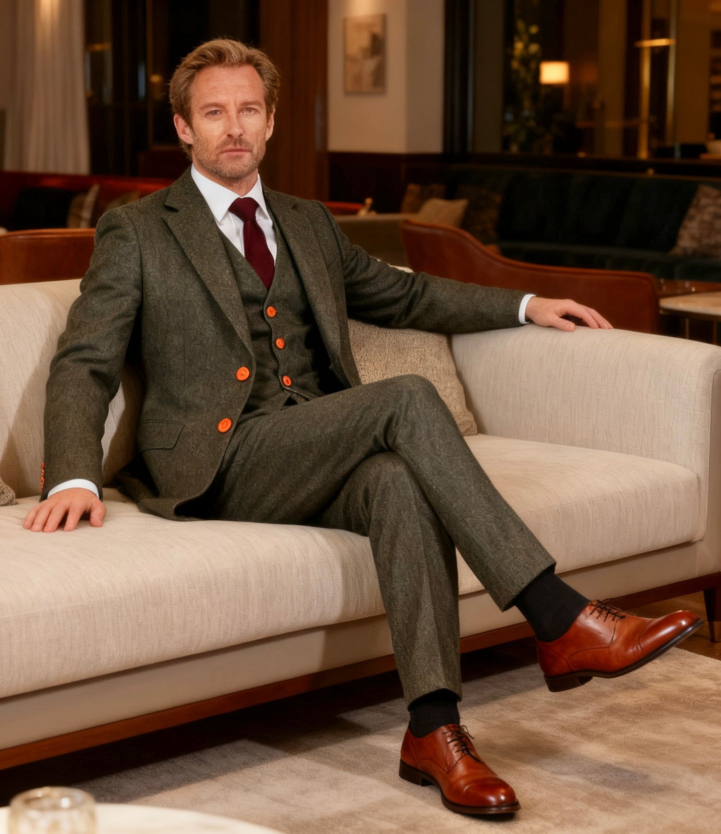 Green Barleycorn Tweed Suit