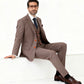 Light Brown Herringbone Tweed Suit