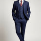 Navy Pinstripe Tweed Suit