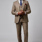 Retro Brown Overcheck Tweed Suit