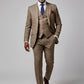 Retro Brown Overcheck Tweed Suit