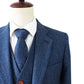 Blue Herringbone Tweed Suit