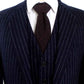 Navy Pinstripe Tweed Suit