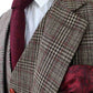 Retro Brown Overcheck Tweed Suit