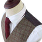 Retro Brown Overcheck Tweed Suit