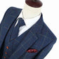 Blue Overcheck Plaid Tweed Suit