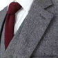 Classic Grey Herringbone Tweed Suit