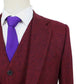 Classic Red Barleycorn Tweed Suit