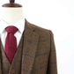 Country Brown Plaid Tweed Suit