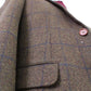 Country Brown Plaid Tweed Suit