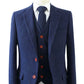 Navy Herringbone Tweed Suit