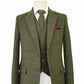 Olive Green Plaid Tweed Suit